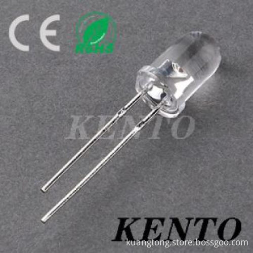 Water Clear 3mm DIP Red Short legs round type super bright LED